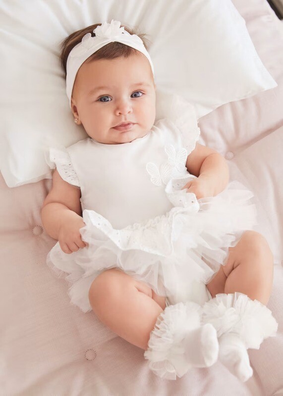 Mayoral Tutu Bodysuit With Headband Cotton