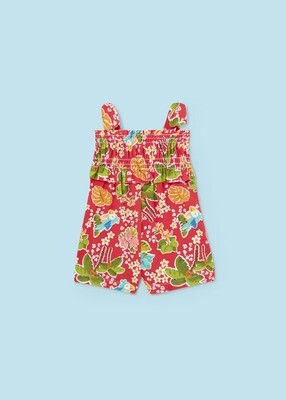 Mayoral Printed Smock Playsuit