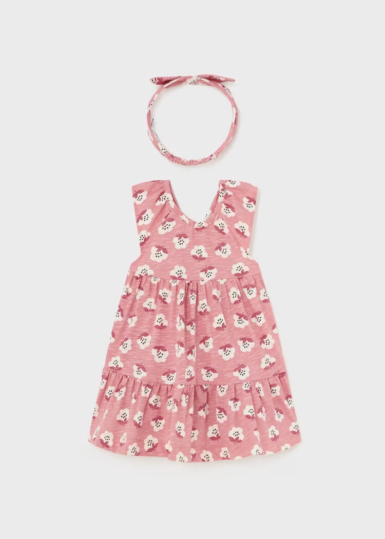 Mayoral Print Dress With Hairband
