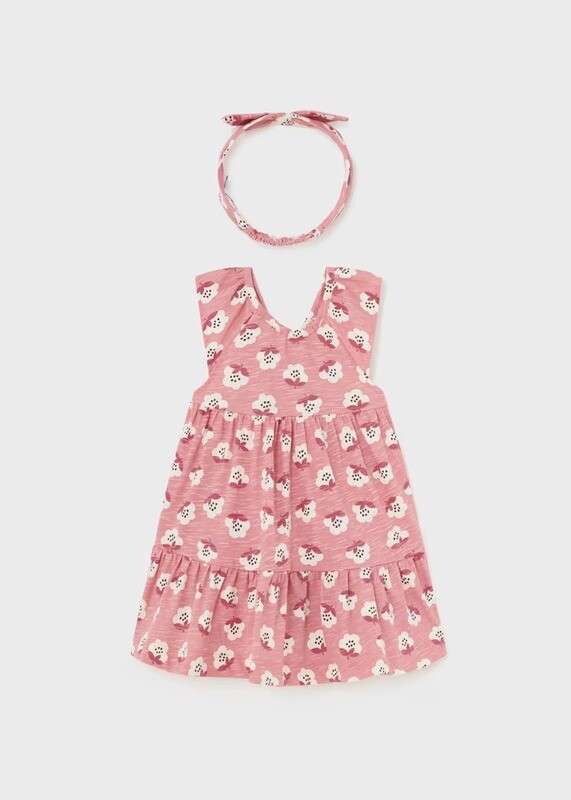 Mayoral Print Dress With Hairband