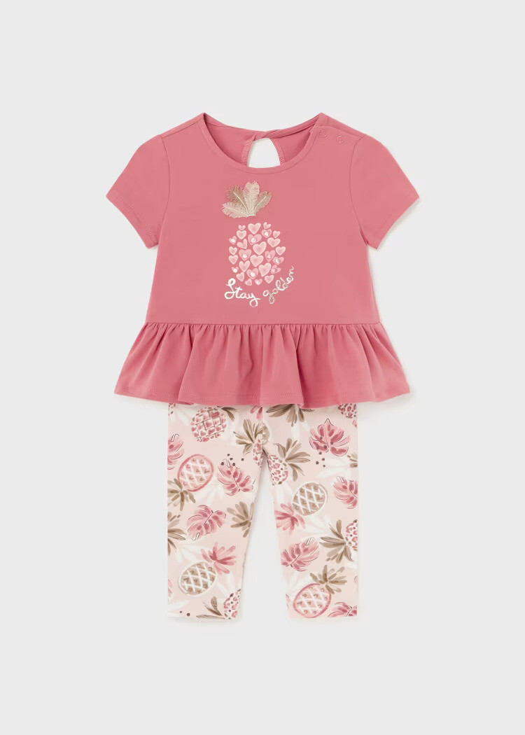 Mayoral Ruffle T-Shirt With Leggings Set