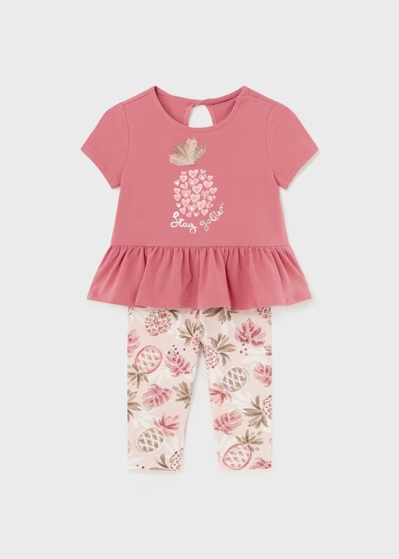 Mayoral Ruffle T-Shirt With Leggings Set