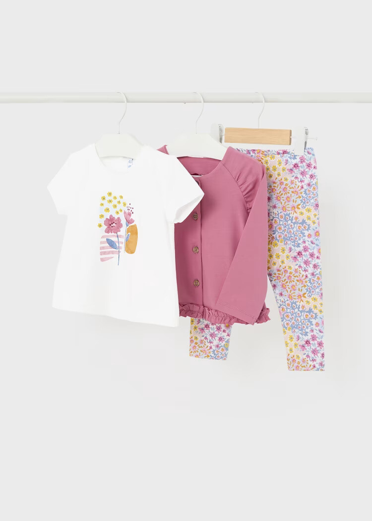 Mayoral 3 Pieces Floral Set