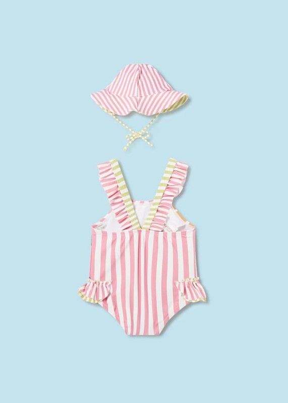 Newborn Swimsuit With Bucket Hat