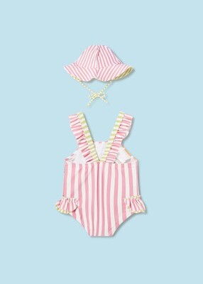 Newborn Swimsuit With Bucket Hat