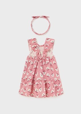 Mayoral Print Dress With Hairband