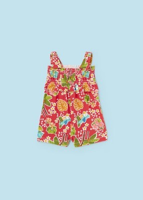 Mayoral Printed Smock Playsuit