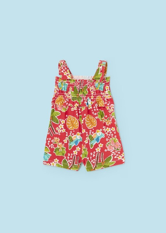 Mayoral Printed Smock Playsuit