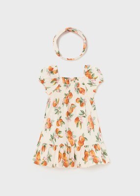 Mayoral Print Dress With Headband