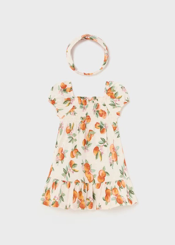 Mayoral Print Dress With Headband