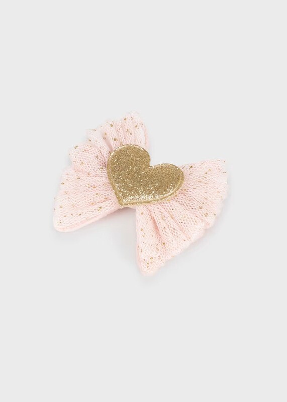 Baby Heart Bow Clip