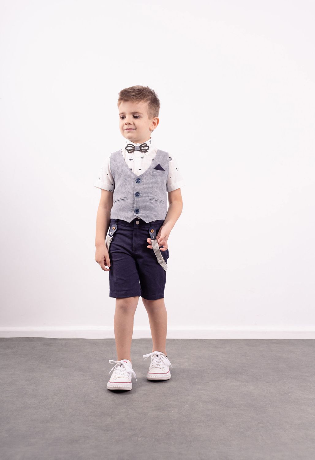 Waistcoat, Shirt, Shorts &amp; Bow Tie Set