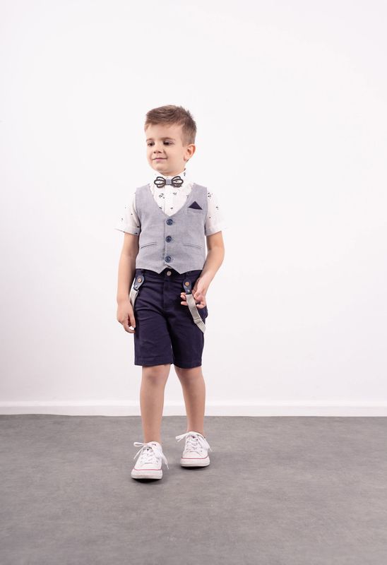 Waistcoat, Shirt, Shorts &amp; Bow Tie Set