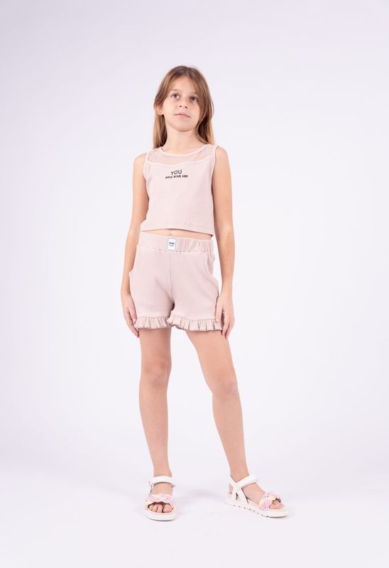 Sparkle Crop Top And Shorts Set