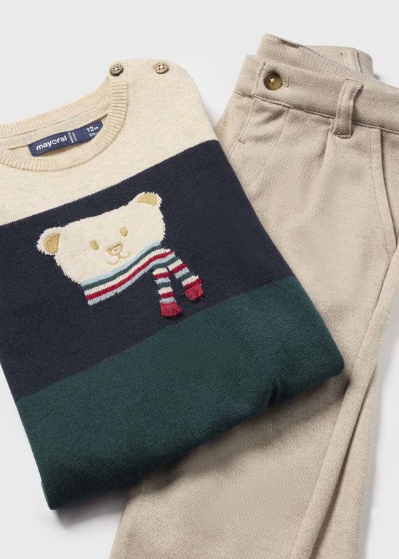 Mayoral Animal Jumper And Trousers Set