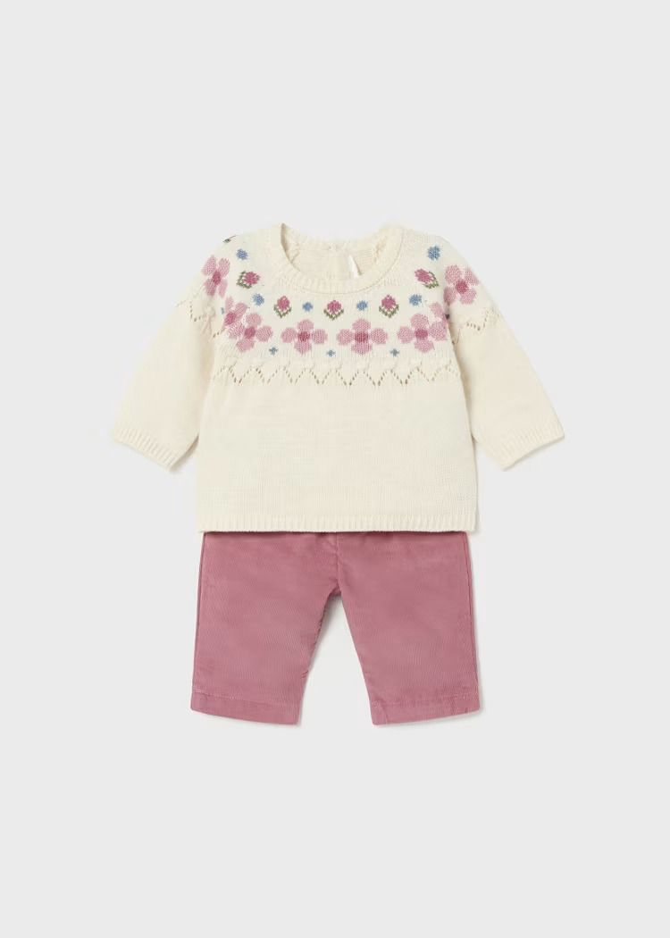 Mayoral Corduroy Trousers And Jumper Set