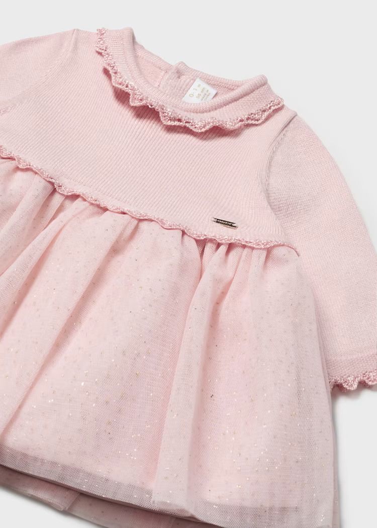 Mayoral Combined Glitter Tulle Dress