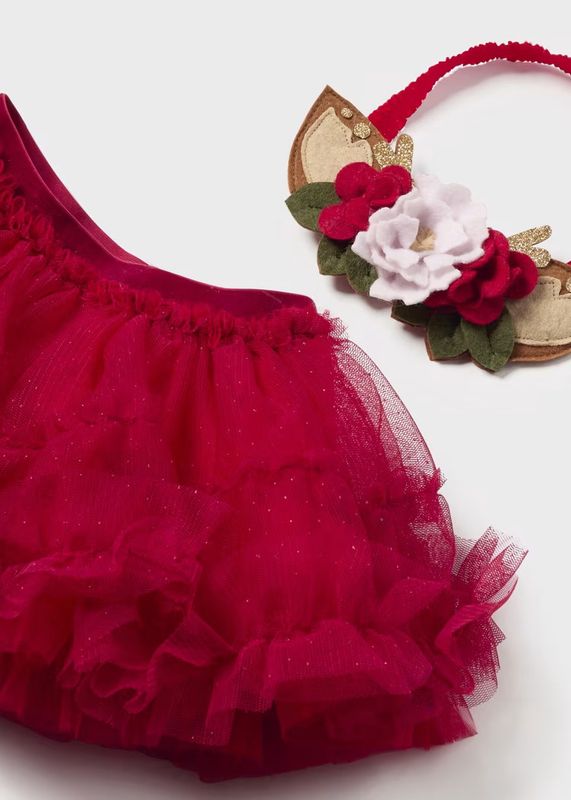 Mayoral Tulle Skirt with Ear Headband