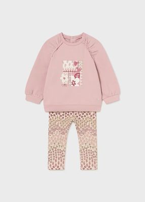 Mayoral Puffed Sleeve Jumper And Leggings Set