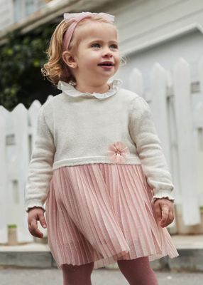 Mayoral Combined Pleated Dress