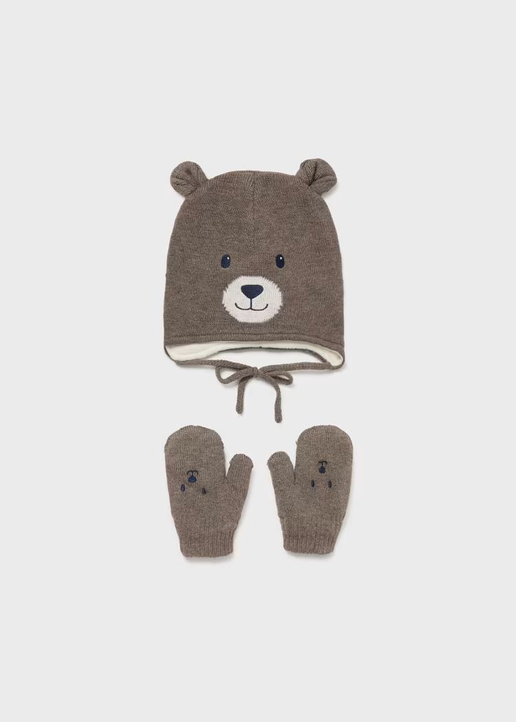 Mayoral Teddy Hat and Mittens Set