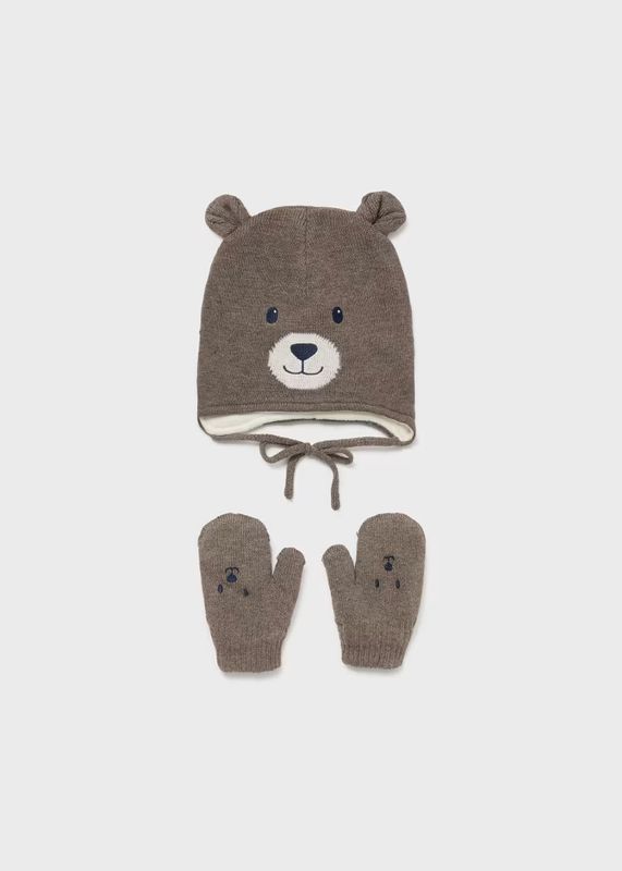 Mayoral Teddy Hat and Mittens Set