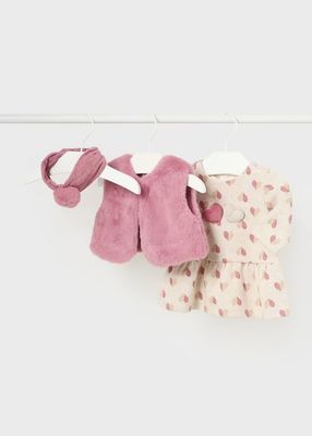 Mayoral 3 Pieces Set with Fur Gilet