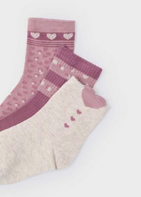 Mayoral Set of 3 Heart Socks