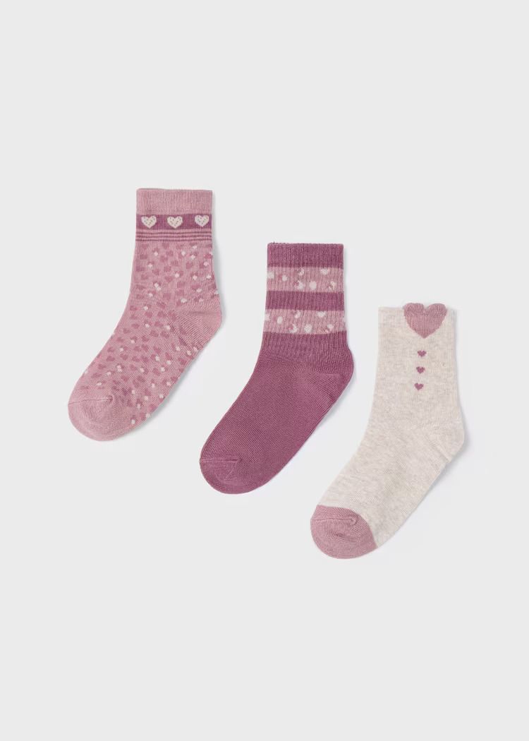Mayoral Set of 3 Heart Socks
