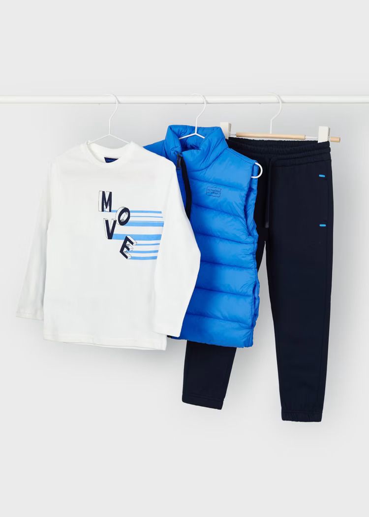 Mayoral 3 Pieces Tracksuit With Gilet