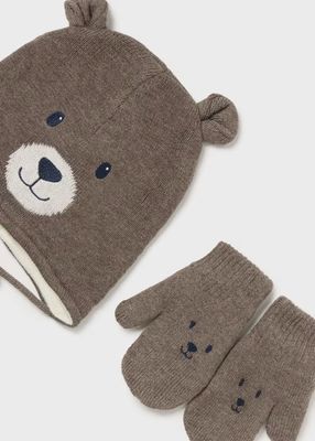 Mayoral Teddy Hat and Mittens Set