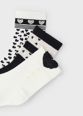 Mayoral Set of 3 Heart Socks