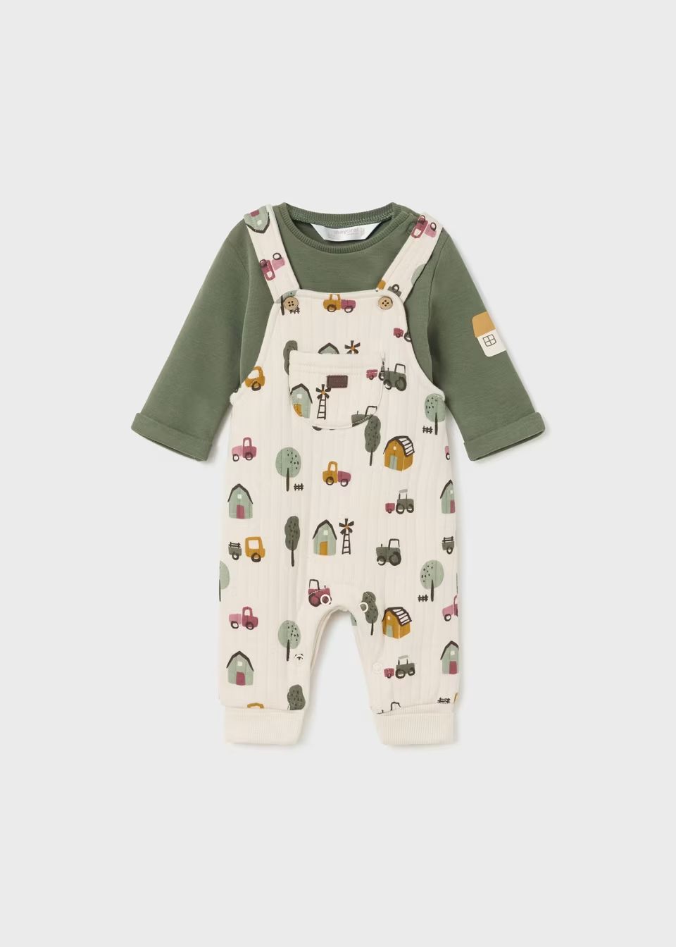 Mayoral Print Dungarees and T-Shirt Set