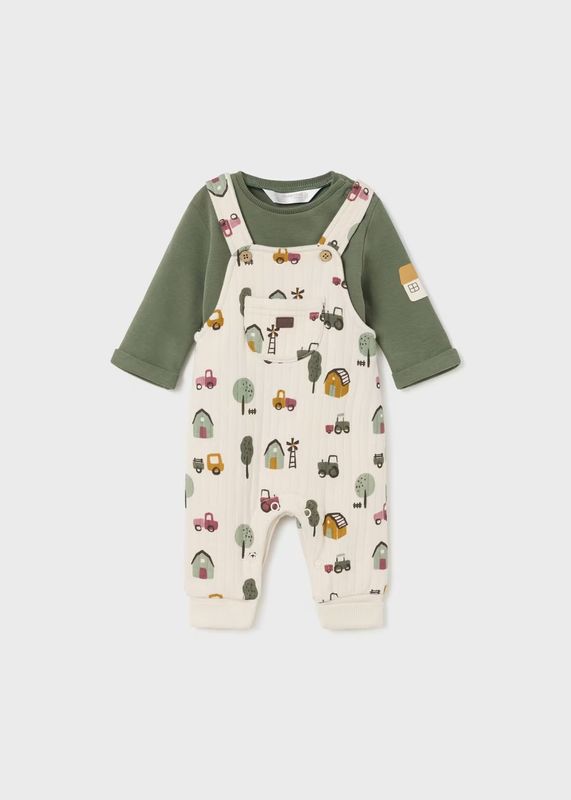 Mayoral Print Dungarees and T-Shirt Set