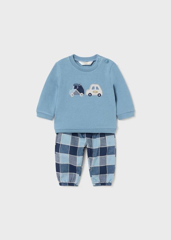 Mayoral Checked Trousers and Jumper Set