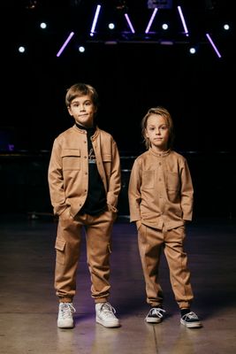 Suede Pants and Shirt Set