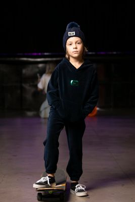 SRFN Striped Velvet Set with Hood