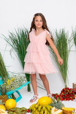 Dress With Tulle Polka Dots