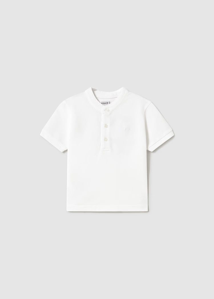 Mayoral mao collar polo shirt