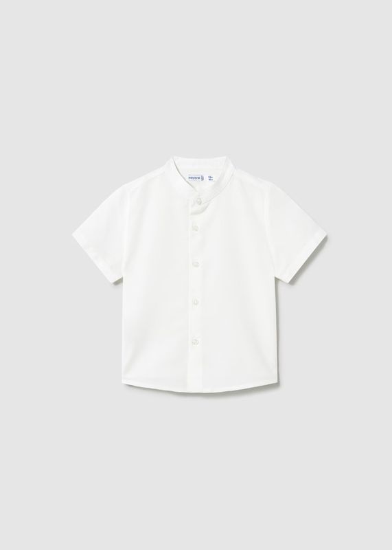 Mayoral mao collar linen shirt