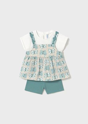 Mayoral biker shorts and loose top set