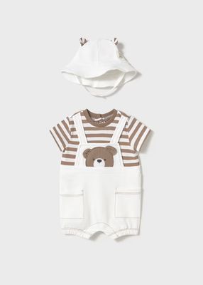 Mayoral teddy dungarees roper with hat