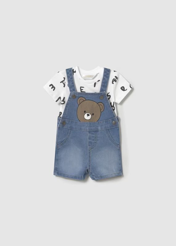 Mayoral dungarees and t-shirt set