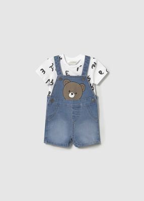 Mayoral dungarees and t-shirt set