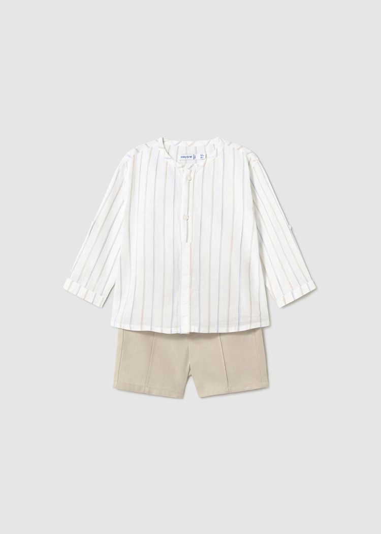 Mayoral shorts with print shirt set