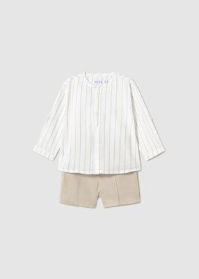Mayoral shorts with print shirt set