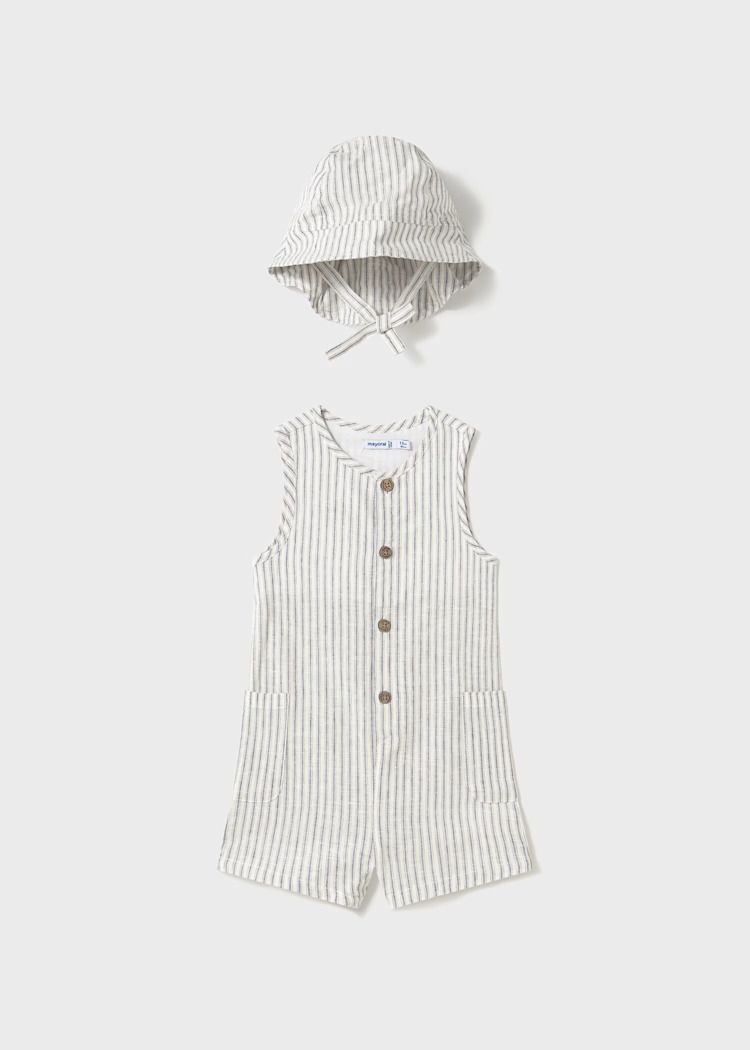 Mayoral dungarees with bonnet