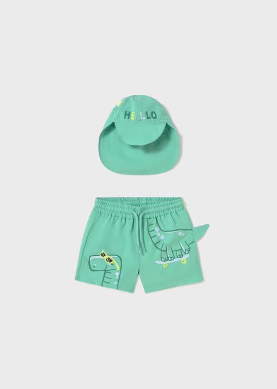 Mayoral swimming shorts and sun hat with sun protection