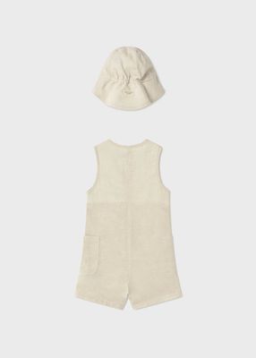 Mayoral short dungarees with bonnet
