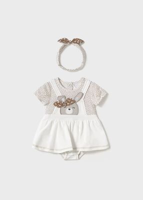 Mayoral dungarees roper set with headband